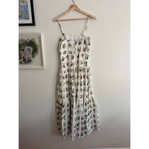 PETAL & PUP Botanique White Midi Dress Size Medium - Picture 7 of 10